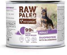 RAW PALEO Duoprotein antiena &amp; Boar Adult - wet dog food - 200g