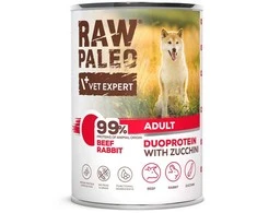 Vetexpert RAW PALEO Duoprotein jautiena &amp; triušiena Adult - wet dog food - 400g
