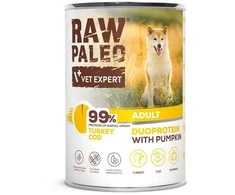RAW PALEO Duoprotein kalakutiena &amp; Cod Adult - wet dog food - 400g
