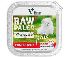 RAW PALEO Pate Mini Puppy jautiena - šlapias maistas šuniukams - 150 g