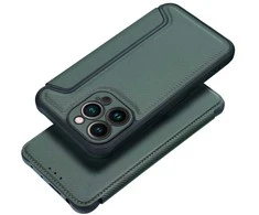 Dėklas Oem Flip case for iPhone 16 PRO Razor Book dark žalias