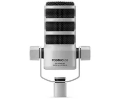 Rode RØDE PodMic USB Baltas - dinaminis mikrofonas podcast'ui