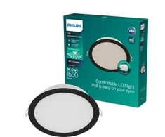 Recessed luminaire Philips LED. 16.5W. 3000K. Ø15. juodas