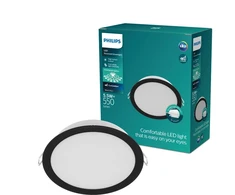 Recessed Luminaire Philips LED. 5.5W. 4000K. Ø9. Juodas