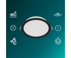Recessed Philips LED light. 12.5W. 4000K. Ø12.5. juodas