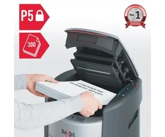 Rexel ShredMax AutoFeed+ 300M paper shredder, P5, 300 sheets, 25-litre waste bin