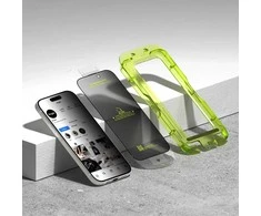 Ringke Easy Slide 2-pack Privacy Glass skirtas Apple iPhone 17 – juodos spalvos