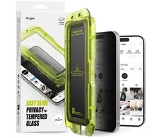 Ringke Easy Slide 2-pack Privacy Glass skirtas Apple iPhone 17 – juodos spalvos