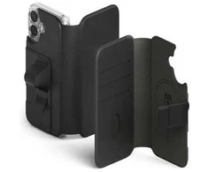 Ringke iPhone 17 Case Folio Grip Wallet Magnetic Juodas