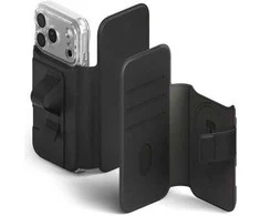 Ringke iPhone 17 Pro Case Folio Grip Wallet Magnetic Juodas