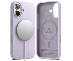 Ringke Silicone Magnetic MagSafe dėklas skirtas Apple iPhone 17 – violetinės spalvos