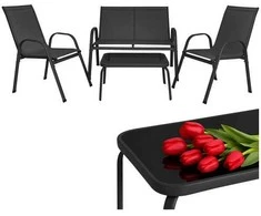 Balcony furniture set - juodas Gardlov