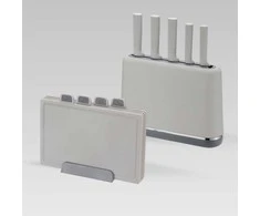 Maestro MR-1412-Pilkas Peilis set with block + Cutting board set Gray