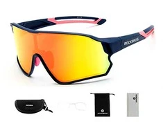 Rockbros 10134PL Polarized Cycling Glasses - Mėlyna and Rožinė
