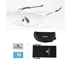 Rockbros 10172 fotochrominiai UV400 dviratininko akiniai – Baltas
