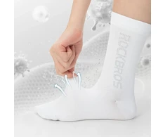 Rockbros 490067006 šviesą atspindinčios dviratininko kojinės M - baltas