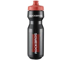 Gertuvė Rockbros 750 ml Bike Bottle - Transparent Juodas with Raudona Mouthpiece