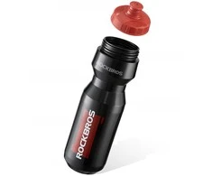 Gertuvė Rockbros 750 ml Bike Bottle - Transparent Juodas with Raudona Mouthpiece