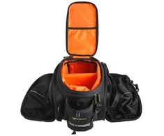Rockbros A6-6 krepšys dviračiui for trunk, 35 l, with fold-out pockets – juodos spalvos