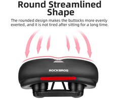 Rockbros AQ-6090R Siodełko rowerowe juoda-raudona