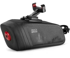 Rockbros AS-141 Lightweight Bicycle Seat Bag with Smart Rear Light - Juodas