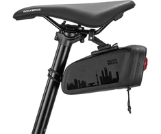 Rockbros AS-141 Lightweight Bicycle Seat Bag with Smart Rear Light - Juodas