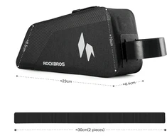 Rockbros AS-151 RideMate Atsparus vandeniui Top Tube Bag - Juodas