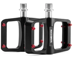 Rockbros BP2603 Platform Bicycle Pedals with Titanium Axle and Magnesium Alloy Bearings - Juodas