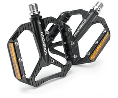 Rockbros C700 Reflective Aluminum Platform Bicycle Pedals - Juodas