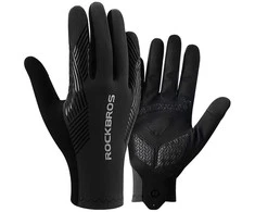 Rockbros cycling gloves spring/summer/autumn, full, size: L - juodas