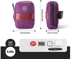 Rockbros F006 Dviračio balnelio krepšys 0,35 l - Violetinė