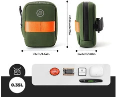 Rockbros F006 bicycle saddle bag 0.35 l - žalias