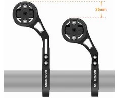 Rockbros FK-301 2 viename dviračio laikiklis kompiuteriui / navigacijai ir kamerai / apšvietimui ant vairo - Juodas
