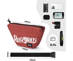 Rockbros G011 Flash Journey trapezoidal handlebar bike bag 0.7 l - red