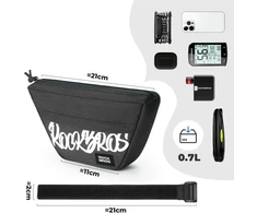 Rockbros G011 Flash Journey trapezoidal handlebar bike bag 0.7 l - juodas