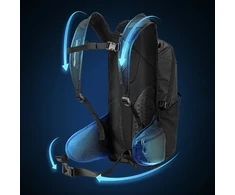 Rockbros H9 city backpack 20 l lightweight waterproof - juodas