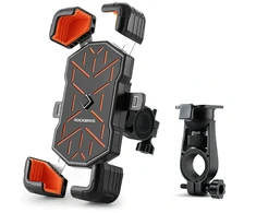 Rockbros HW-117 Handlebar Clamp Phone Holder - Juodas and Oranžinis