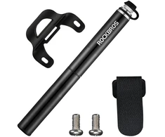Rockbros JG-PB-004 lightweight bicycle pump with pressure gauge - juodas