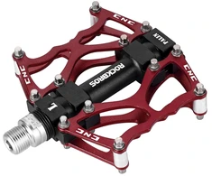 Rockbros JT201012LR 2010-12L Aluminum Platform Bicycle Pedals - Raudona