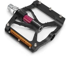 Rockbros K307PT Aluminum Reflective Platform Bicycle Pedals - Juodas