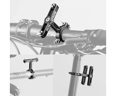 Rockbros KS-415 Aluminum Adjustable Bottle Cage Adapteris - Juodas