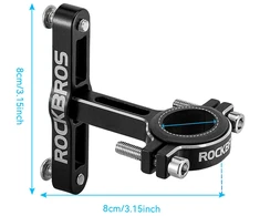 Rockbros KS-416 Adjustable Aluminum Bottle Cage Adapteris - Juodas