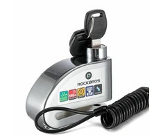 Rockbros LBAYG8308 Bike Lock with Alarm and Disc Lock - Juodas