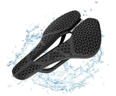 Rockbros LF0214 Anatomical 3D Atsparus vandeniui Bicycle Saddle - Juodas