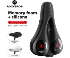 Dėklas na siodełko Rockbros LF044R + osłona przeciwdeszczowa - juodai-raudonas