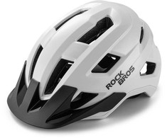 Rockbros LK-67 jaunimo dviračio šalmas su nuimamu skydeliu 54–58 cm - Baltas