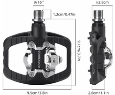 Rockbros PD303 Half-Lock Platform Bicycle Pedals - Juodas