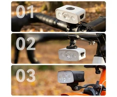 Rockbros QC1200 Front Bike Light 1200lm USB-C - Baltas