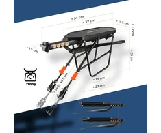 Rockbros RBHJ-1 Juodas Diamond dviračių stovas su purvasaugiu ir greito tvirtinimo sistema 26-29" kalnų dviračiams - Juodas