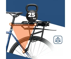 Rockbros RBHJ-1 Juodas Diamond Bike Rack with Mudguard and Quick Mount for 26-29" Mountain Bikes - Juodas